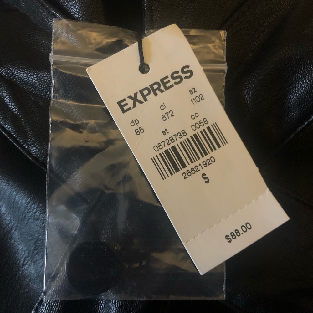 Express Black Faux Leather Pants - Picture 7 of 7